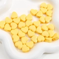 Bright yellow acrylic heart beads with large holes for DIY necklace and phone chain - 14x12mm (Hole Approx 4mm, 30 Pieces/Pack) / Yellow