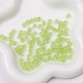 Frosted light green square glass beads for handmade DIY necklace and jewelry making - Grass Green