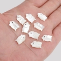 White pig-shaped mother of pearl shell loose beads with straight holes for DIY crafts - Aperture Approx 0.5mm White / Pig