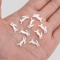 Handmade white mother of pearl rabbit loose beads for DIY animal bracelet jewelry making - Aperture Approx 0.5mm White / Rabbit