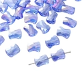 Blau-violette Kristallperlen 10x8mm mit AB-Beschichtung für DIY-Schmuck und Basteln - 10 Stück/Packung (Öffnung ca. 1,5 mm) / Königsblau