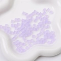 Frosted light purple cube beads for DIY necklace and bracelet jewelry making - Light Purple