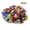 Mix of colorful 6mm laser sequins with multi-faceted texture for DIY clothing crafts - Laser Multicolor 6mm Cup