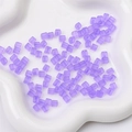 Translucent purple frosted square beads for DIY necklace and bracelet jewelry making - Blue Purple