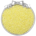 2.5mm pale yellow iridescent glass seed beads for DIY jewelry and necklace crafting - 10g/Pack Approx 700 Pcs / Yellow