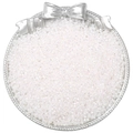 2.5mm white iridescent pearl seed beads for DIY jewelry in a silver metal tray - 10g/Pack Approx 700 Pcs / Pearl White