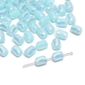 Lichtblauwe gefacetteerde glazen kraaltjes voor DIY-sieraden en kralenarmbanden - 10 Stuks/Verpakking / Effen Blauw