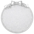 Pearly white 2.5mm glass seed beads in a silver decorative tray for DIY jewelry crafts - 10g/Pack Approx 700 Pcs / Clear Iridescent