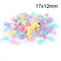 Colorful 17x12mm butterfly sequins in mixed macaron colors for DIY earring making - Multicolor 17x12mm Butterfly