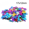 Colorful 17x12mm butterfly sequins for DIY craft accessories and sewing projects - Laser Multicolor 17x12mm Butterfly