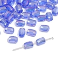 Gefacetteerde lichtblauwe glazen kristallen kralen voor DIY-sieraden en kettingen - 10 Stuks/Verpakking / Transparant Koningsblauw