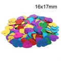 Colorful 16x17mm laser heart-shaped sequins for DIY clothing accessories and crafts - Laser Multicolor 16x17mm Heart