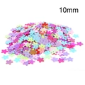 Colorful 10mm flower-shaped sequins for DIY sewing crafts and jewelry making - Multicolor 10mm Plum Flower