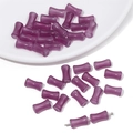 Translucent purple dumbbell-shaped glass beads for handmade jewelry making and DIY crafts - Purple