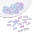 Bamboo shaped gradient blue and purple glass beads for DIY jewelry making - Violet Blue