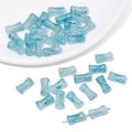 Artistic marble blue glass bamboo beads with waist shape for DIY jewelry making - Blue