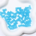 Translucent light blue glass bamboo-joint spacer beads for DIY jewelry making - Blue (20pcs/pack)