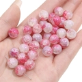 Pink and white marbled Aurora glass beads for DIY jewelry making and handmade crafts - 10mm (1mm Hole, 20 Pcs/Pack) / No.2 Aurora Purple