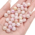 Pink and white glass aurora beads with internal gold foil texture for DIY jewelry making - 10mm (1mm Hole, 20 Pcs/Pack) / No.3 Aurora Purple