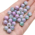 Handgefertigte Aurora Glasperlen in Lila und Grün für DIY Schmuckherstellung - 10mm (1mm Loch, 20 Stk./Packung) / Nr.9 Aurora Lila