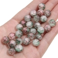 Rosa und grüne Crackle-Glasperlen für DIY-Schmuckherstellung in der Hand - 10mm (1mm Loch, 20 Stk./Packung) / Nr.12 Aurora Lila