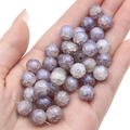 DIY lila Crackle-Glasperlen für handgefertigten Schmuck mit rissiger Textur-Optik - 10mm (1mm Loch, 20 Stk./Packung) / Nr.1 Aurora Blau