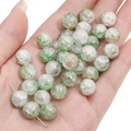 DIY 8-10mm Glasperlen in Grün-Weiß mit Crackle-Effekt für Schmuckherstellungsprojekte - 10mm (1mm Loch, 20 Stk./Packung) / Nr.10 Aurora Blau