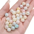 Mischung aus Aurora-Glasperlen mit Risseffekt für DIY-Schmuck in der Hand - 10mm (1mm Loch, 20 Stk./Packung) / Nr.11 Aurora Blau