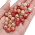 Handgefertigte DIY Glasperlen Aurora in Rot und Rosa für Schmuckherstellung - 10mm (1mm Loch, 20 Stk./Packung) / Nr.13 Aurora Blau