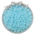 DIY light blue translucent glass jelly beads for handmade jewelry craft accessory - 6mm (50 Pieces/Pack) / Light Blue