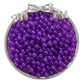 Polished deep purple translucent glass beads for DIY jewelry making in a silver tray - 6mm (50 Pieces/Pack) / Purple