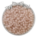 DIY translucent pink jelly-like round glass beads for handmade jewelry making - 6mm (50 Pieces/Pack) / Brown