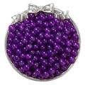 Deep purple translucent round glass beads for DIY jewelry making in a silver tray - 4mm (50 Pcs/Pack) / Purple