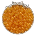 Translucent orange round glass jelly beads for DIY handmade jewelry and necklaces - 4mm (50 Pcs/Pack) / Orange