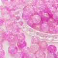 Roze en paarse glazen kralen met craquelé textuur voor DIY-sieraden en armbanden - Hart Crackle Inkjet Stijl (03#) / 20 Stuks/Verpakking (10mm) / Roze Paars