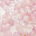 Pink round glass beads with purple crackle patterns and gold foil for DIY jewelry - 10mm / Cherry Blossom / 20Pcs/Pack