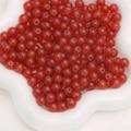 DIY jewelry beads in translucent red jelly finish, round glass beads for bracelets - 6mm (50 Pieces/Pack) / Red Agate Style