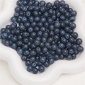 Translucent dark blue round glass beads for DIY jewelry and necklace crafting - 6mm (50 Pieces/Pack) / Grey Blue