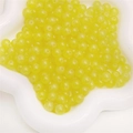 Bright yellow translucent round jelly beads for DIY jewelry and handmade bracelets - 6mm (50 Pieces/Pack) / Yellow