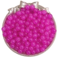 DIY jewelry round glass beads in vibrant magenta finish for bracelets and necklaces - 4mm (50 Pcs/Pack) / Rose Red