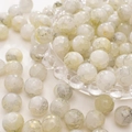 Polished aurora blue crackle glass round beads for DIY jewelry and bracelet making - 10mm / Pale Yellow / 20Pcs/Pack