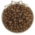 Translucent brown round glass beads for DIY jewelry making in a vintage metal tray - 4mm (50 Pcs/Pack) / Dark Coffee