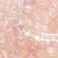 Pink cracked glass beads with internal sparkle for DIY jewelry making and bracelets - 10mm / Pink Beige / 20Pcs/Pack