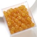 Glossy translucent orange glass beads for DIY necklaces and bracelets crafting - 10mm / Orange