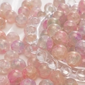 Pink and orange cracked glass aurora beads for DIY bracelets and jewelry making - 10mm / Smoke Ink / 20Pcs/Pack