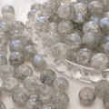 Grijze glazen kralen met zwart spinnenwebpatroon voor het maken van DIY sieraden - Zwart Spinnenweb Crackle Stijl (07#) / 20 Stuks/Verpakking (10mm) / Grijs Zwart
