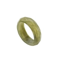 Détail du bracelet en résine vert olive translucide à facettes avec texture marbrée - Style Texture Marbre Vert Olive Semi-transparent (B3560)