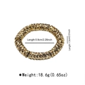 Detailed view of leopard print acrylic bangle showing 5.8cm diameter and 1.3cm thickness - Gold Spiral Texture with Leopard Print Decoration Style (B3470)