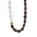 Détails de perles baroques et perles en résine ambrée avec une bille en métal doré - Ambre