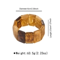 Tableau des tailles du bracelet en résine avec diamètre de 6cm et texture ambrée - Style Élastique Patchwork Texture Gradient Sables Mouvants (B3538)